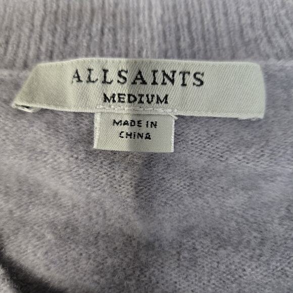 Allsaints Sweater Womens Medium NEW Gray Wool Yak Oversized Slouchy Designer - Picture 6 of 14